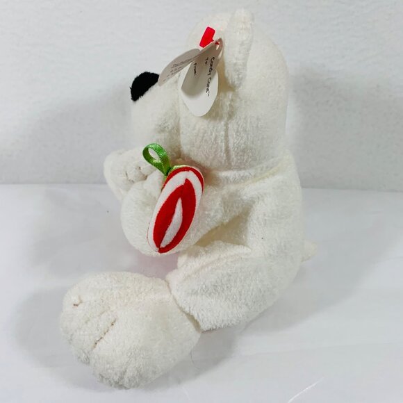 TY Pluffies Christmas Polar Bear Stuffed Animal Candy Cane White Plush Teddy - Picture 7 of 10